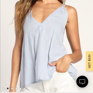 Lulu’s Blue & White Striped Tank